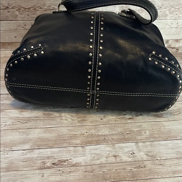 MICHAEL Michael Kors Astor Black Satchel with Silver Accents - Picture 6 of 15